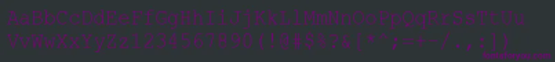 CourierNewCyr90n Font – Purple Fonts on Black Background