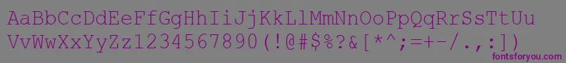 Шрифт CourierNewCyr90n – фиолетовые шрифты на сером фоне