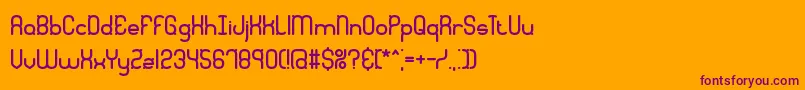 フォントQuadrtic – オレンジの背景に紫のフォント