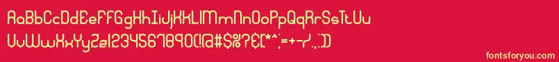 Quadrtic Font – Yellow Fonts on Red Background