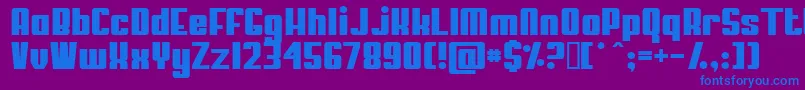 ParkNormal Font – Blue Fonts on Purple Background