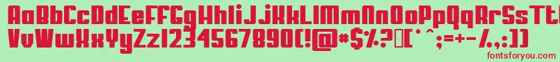 ParkNormal Font – Red Fonts on Green Background