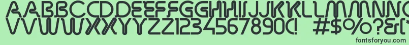 Overdrivelight Font – Black Fonts on Green Background