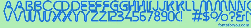 Overdrivelight Font – Blue Fonts on Green Background