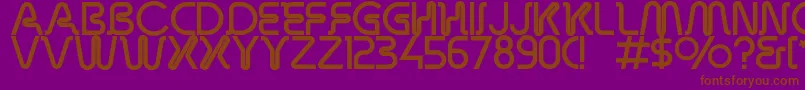 Overdrivelight Font – Brown Fonts on Purple Background