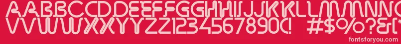 Overdrivelight Font – Pink Fonts on Red Background