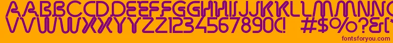 Overdrivelight Font – Purple Fonts on Orange Background