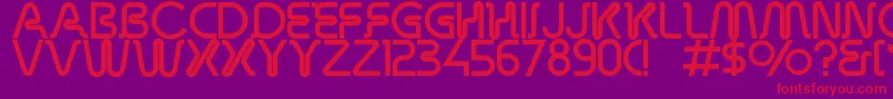 Overdrivelight Font – Red Fonts on Purple Background