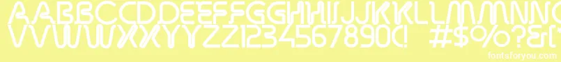 Overdrivelight Font – White Fonts on Yellow Background