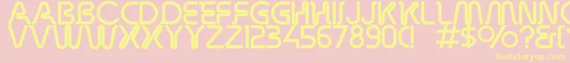 Overdrivelight Font – Yellow Fonts on Pink Background