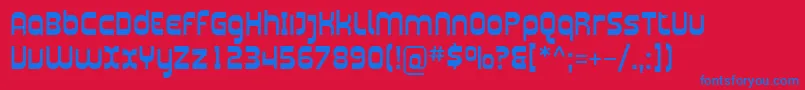 Sfplasmatica Font – Blue Fonts on Red Background