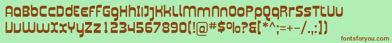 Sfplasmatica Font – Brown Fonts on Green Background