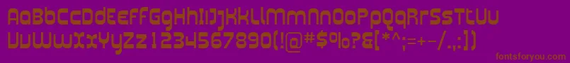 フォントSfplasmatica – 紫色の背景に茶色のフォント