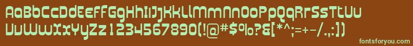 Sfplasmatica-fontti – vihreät fontit ruskealla taustalla