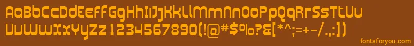 Sfplasmatica Font – Orange Fonts on Brown Background