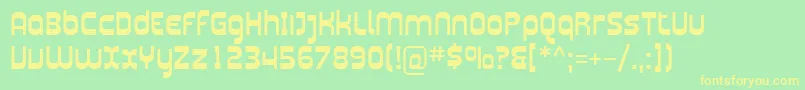 Sfplasmatica Font – Yellow Fonts on Green Background