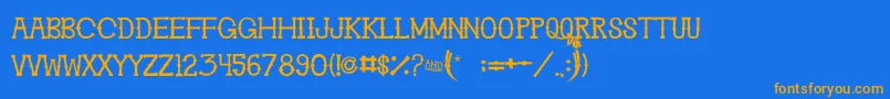 More about GhosttownBc Font GhosttownBc Font – Orange Fonts on Blue Background