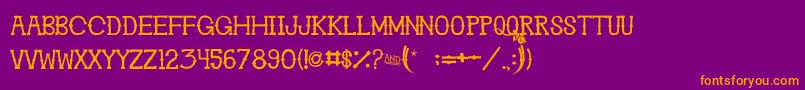 GhosttownBc Font – Orange Fonts on Purple Background