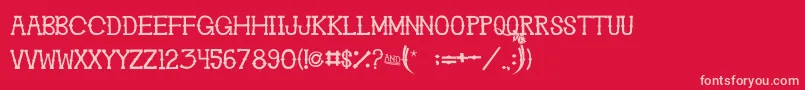 GhosttownBc Font – Pink Fonts on Red Background