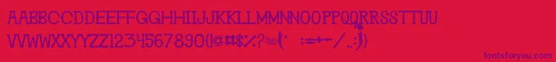GhosttownBc Font – Purple Fonts on Red Background