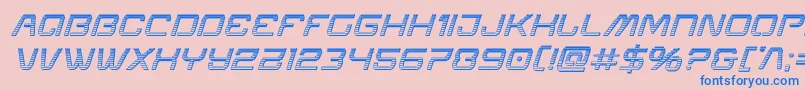 Miraclemercurychromeital Font – Blue Fonts on Pink Background