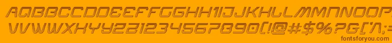 Miraclemercurychromeital-fontti – ruskeat fontit oranssilla taustalla