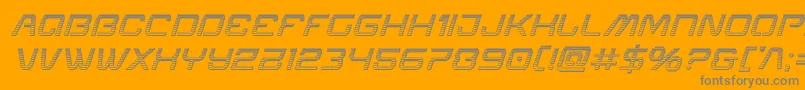 Miraclemercurychromeital Font – Gray Fonts on Orange Background
