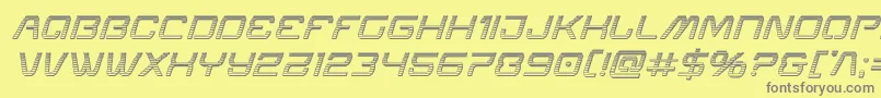 Miraclemercurychromeital Font – Gray Fonts on Yellow Background