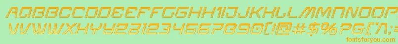Miraclemercurychromeital Font – Orange Fonts on Green Background