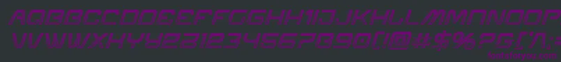 Miraclemercurychromeital Font – Purple Fonts on Black Background