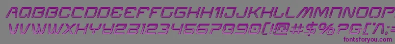 Miraclemercurychromeital Font – Purple Fonts on Gray Background