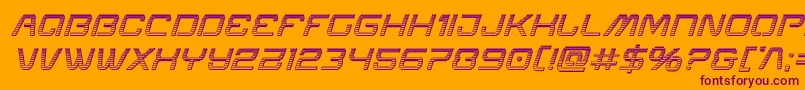Miraclemercurychromeital Font – Purple Fonts on Orange Background