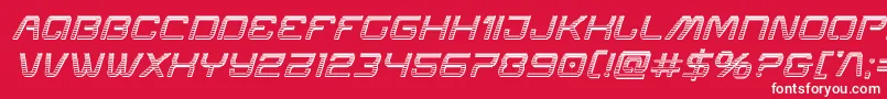 Miraclemercurychromeital Font – White Fonts on Red Background