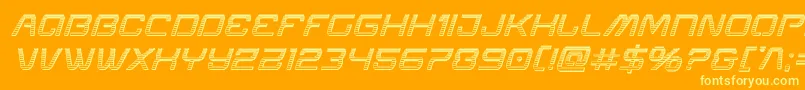 Miraclemercurychromeital Font – Yellow Fonts on Orange Background