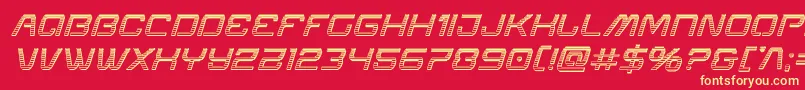 Miraclemercurychromeital Font – Yellow Fonts on Red Background