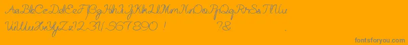 HallOfFame-Schriftart – Graue Schriften auf orangefarbenem Hintergrund