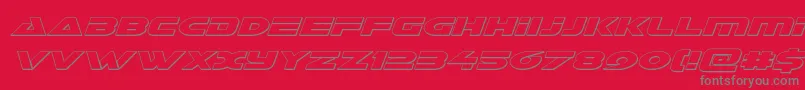 Galantoutital Font – Gray Fonts on Red Background