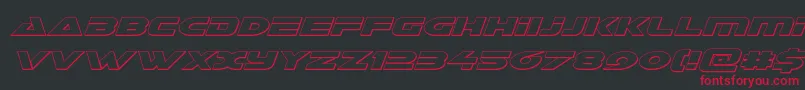 Galantoutital-Schriftart – Rote Schriften auf schwarzem Hintergrund