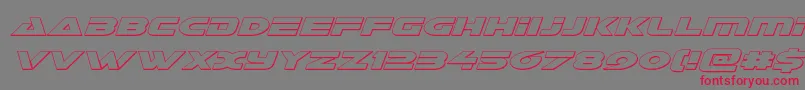 フォントGalantoutital – 赤い文字の灰色の背景