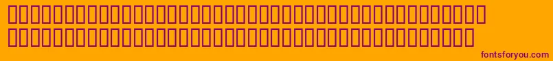 Heavenetica9Blkoblsh-Schriftart – Violette Schriften auf orangefarbenem Hintergrund