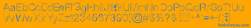 NorthernBookSale Font – Blue Fonts on Orange Background