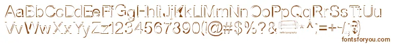 NorthernBookSale-fontti – ruskeat fontit valkoisella taustalla
