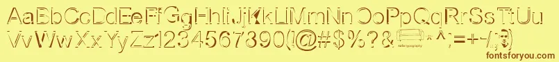 NorthernBookSale Font – Brown Fonts on Yellow Background