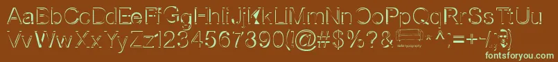 NorthernBookSale Font – Green Fonts on Brown Background