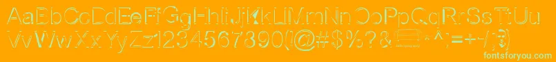 NorthernBookSale Font – Green Fonts on Orange Background