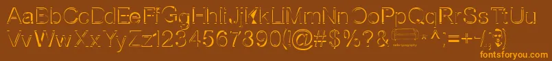 NorthernBookSale Font – Orange Fonts on Brown Background