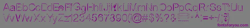 Шрифт NorthernBookSale – фиолетовые шрифты на сером фоне