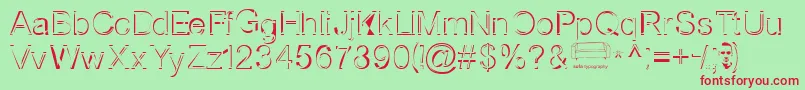 NorthernBookSale Font – Red Fonts on Green Background