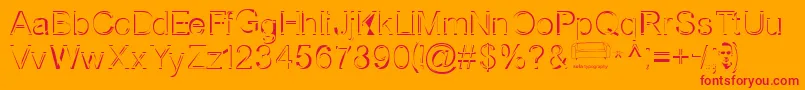 NorthernBookSale Font – Red Fonts on Orange Background