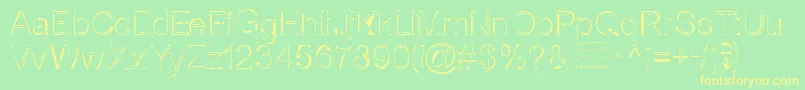 NorthernBookSale Font – Yellow Fonts on Green Background